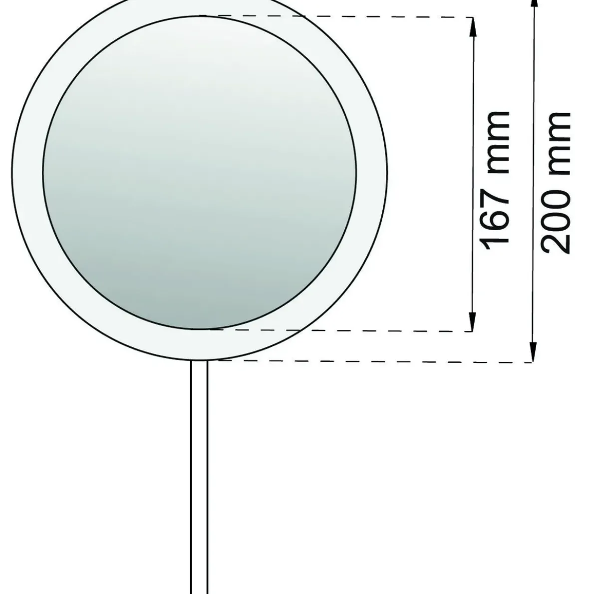 SMINKSPEGEL LED D200MM
