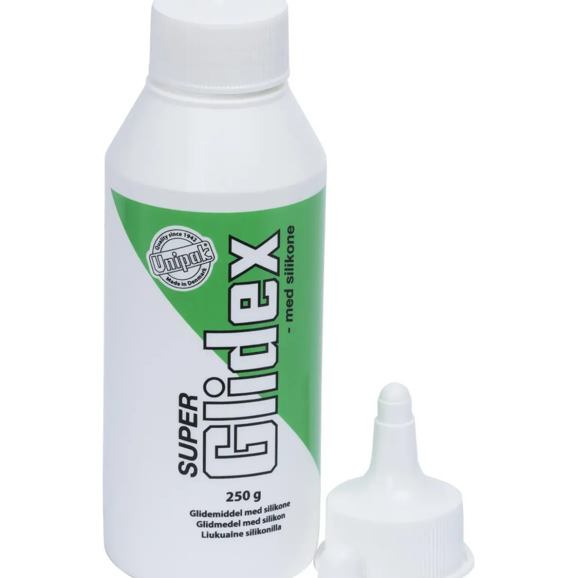 SMÖRJMEDEL SUPERGLIDEX MED SILIKON FÖR PVC/PP 250G