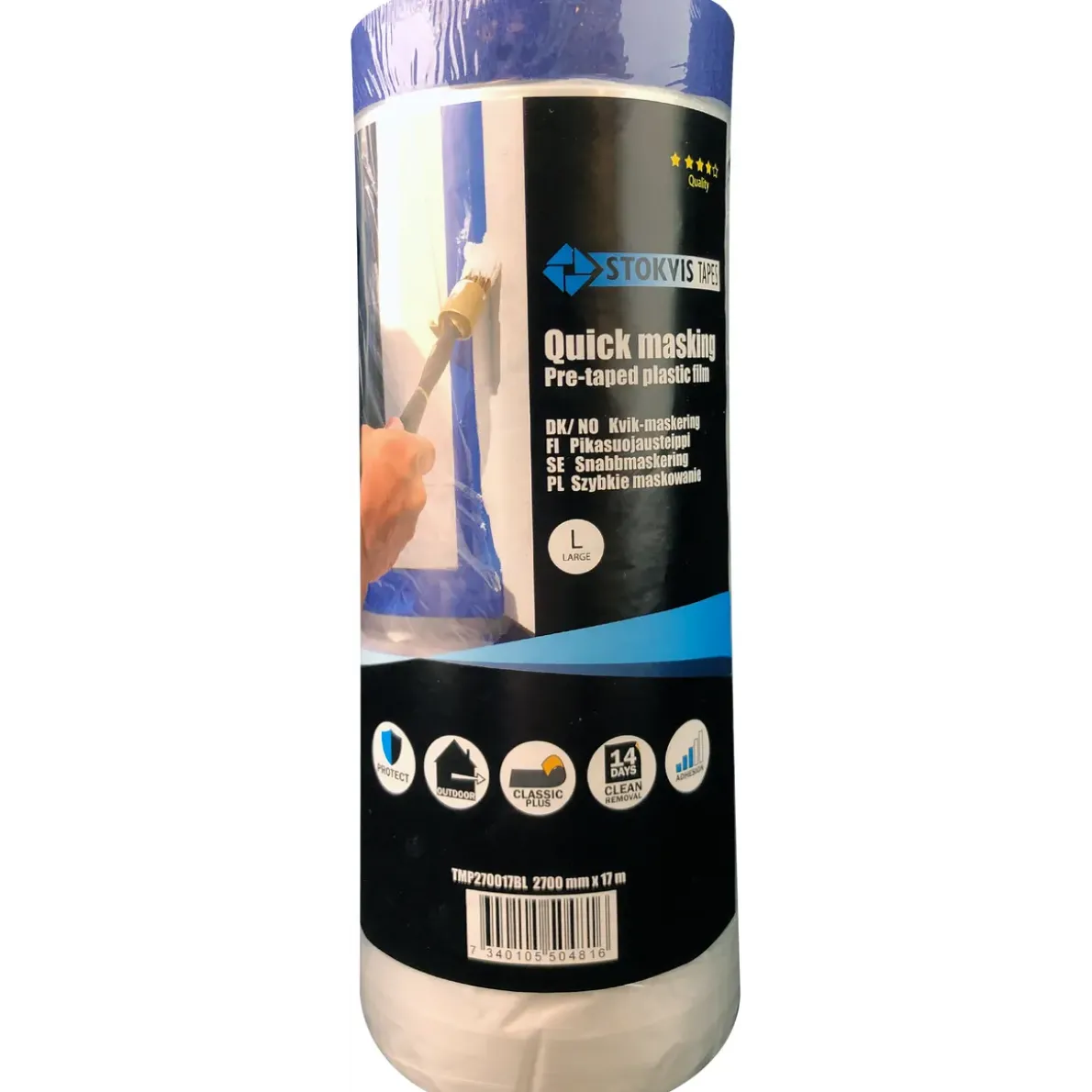 SNABBMASKERING BLÅ UVBEST 14DGR PLAST 2700MM 17M