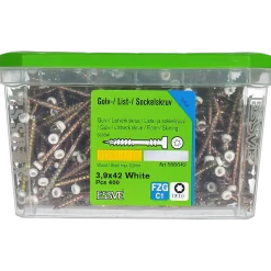 SOCKELSKRUV TX10 VITLACKERAD 3,9X42 400ST