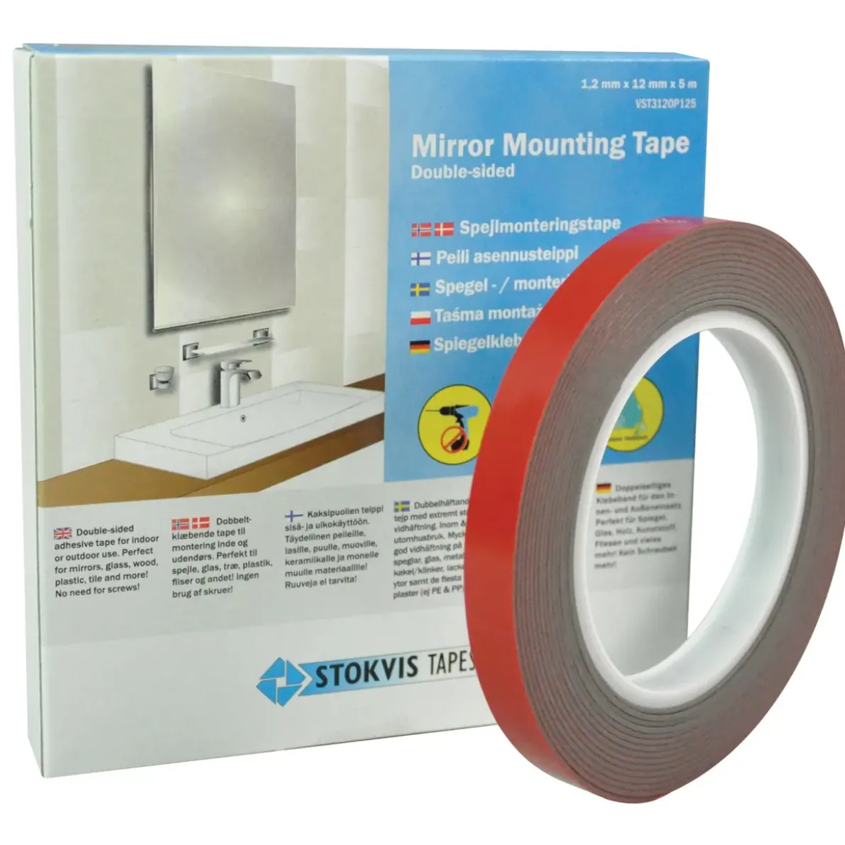 SPEGEL&MONTERINGSTEJP DH 1,2X12MM 5M