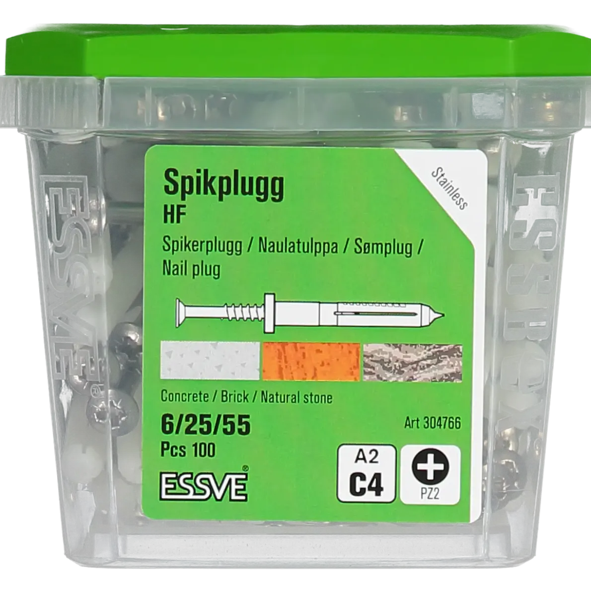 SPIKPLUGG HF MED KRAGE A2 6/25/55 100ST
