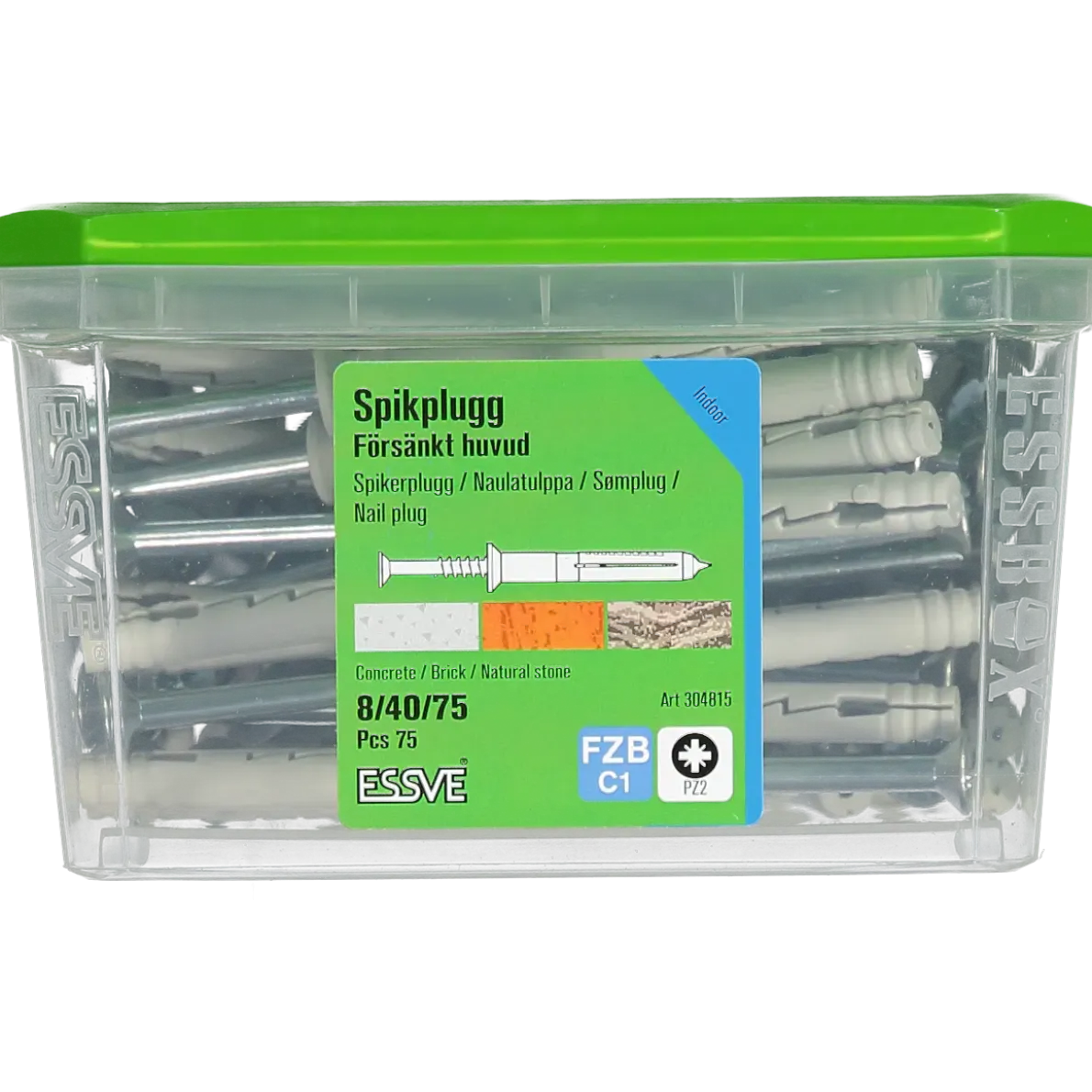 SPIKPLUGG MED FÖRSÄNKT KRAGE FZB 8X75 75ST