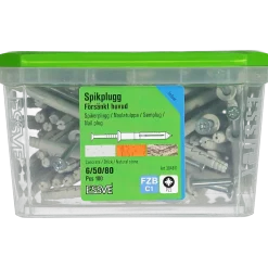 SPIKPLUGG MED FÖRSÄNKT KRAGE FZB 6X80 100ST