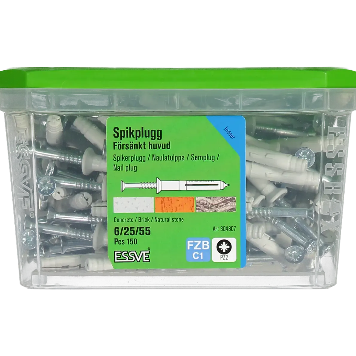 SPIKPLUGG MED FÖRSÄNKT KRAGE FZB 6X55 150ST