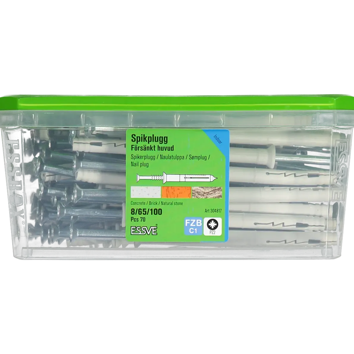 SPIKPLUGG MED FÖRSÄNKT KRAGE FZB 8X100 70ST