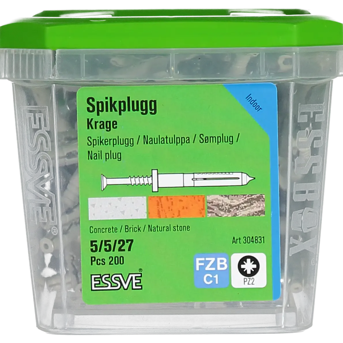 SPIKPLUGG MED KRAGE FZB 5X27 200ST