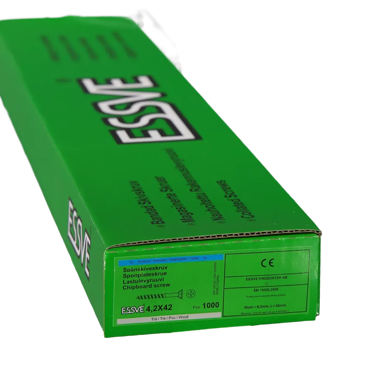 SPÅNSKIVESKRUV BANDAD FÖR TRÄREGEL PH2 FZB 4,2X42 1000ST