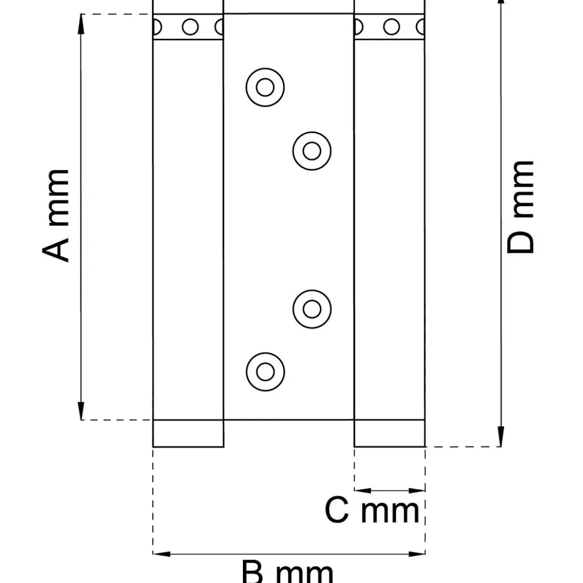 SVÄNGDÖRRSGÅNGJÄRN 10 NICKEL 100MM