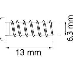 SYSTEMSKRUV EFZ D6,3X13MM 10ST 10ST