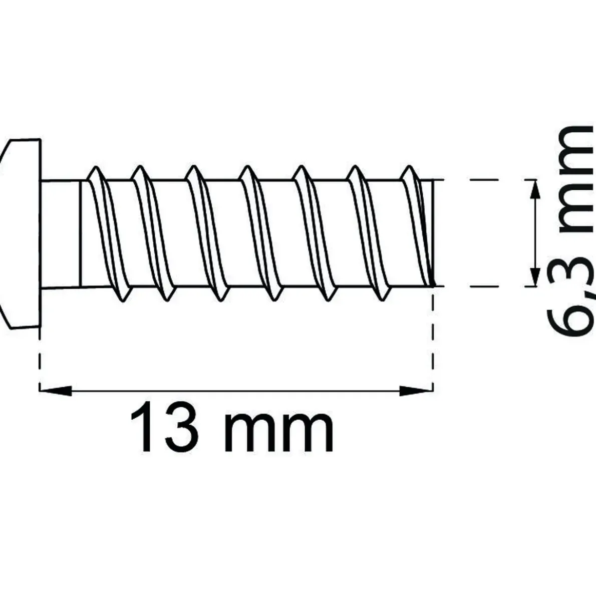 SYSTEMSKRUV EFZ D6,3X13MM 10ST 10ST