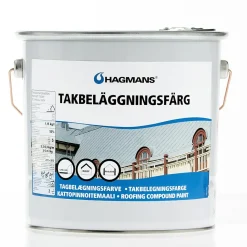 TAKBELÄGGNINGSFÄRG SVART 4KG