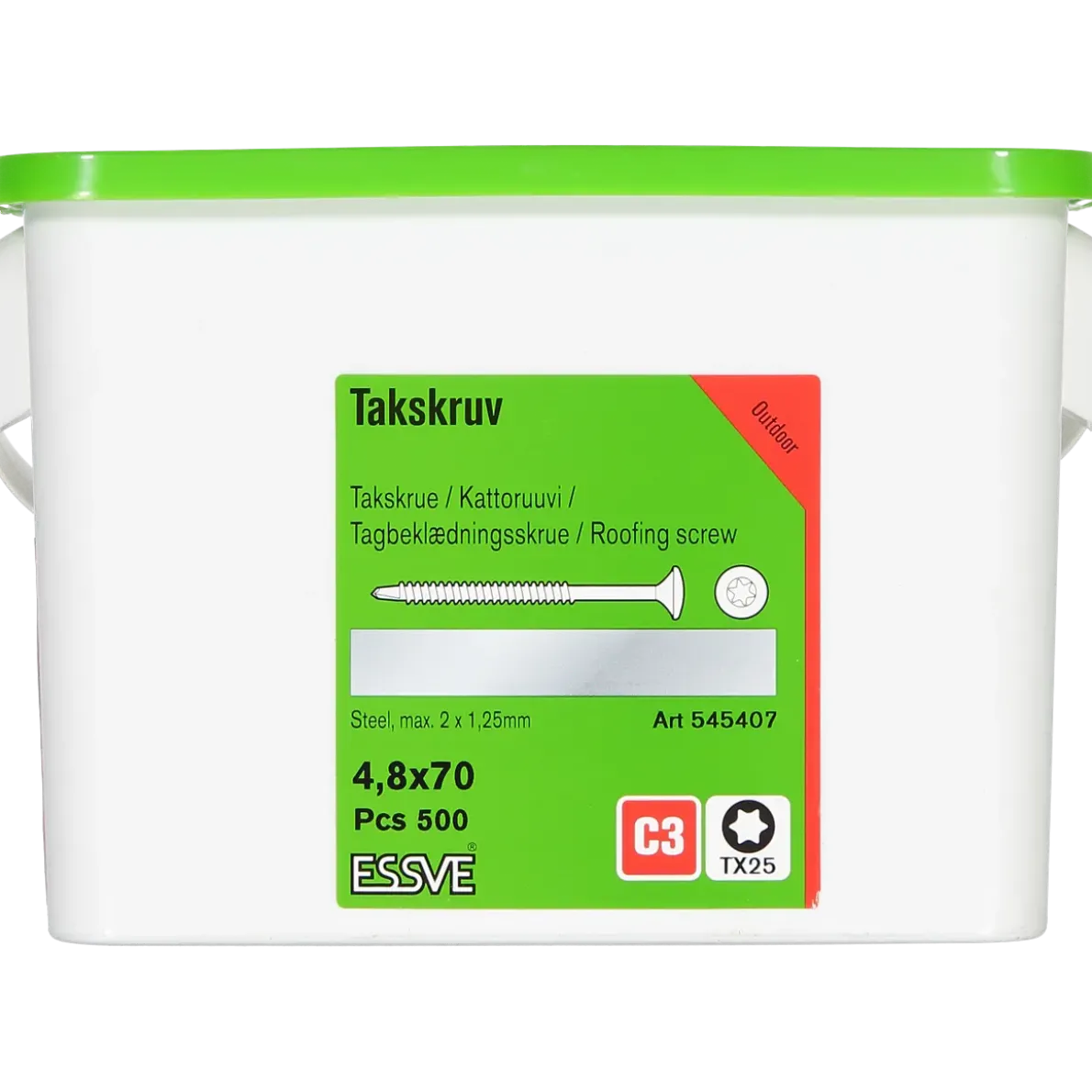 TAKSKRUV MED BORRSPETS TX25 SILVER RUSPERT 4,8X70 500ST