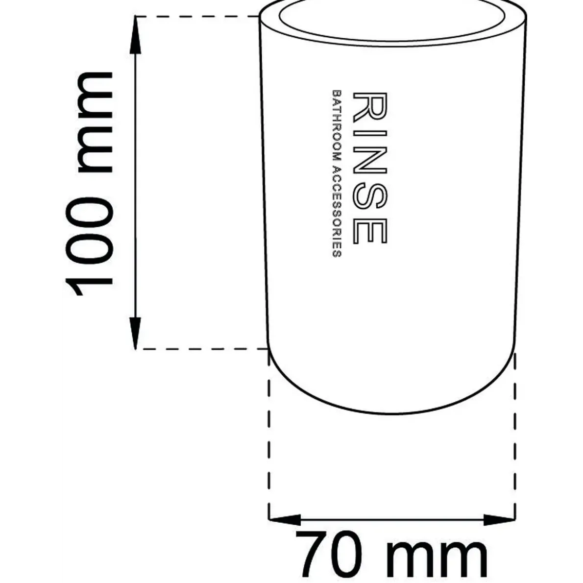 TANDBORSTMUGG NATURE SVART D70X100MM