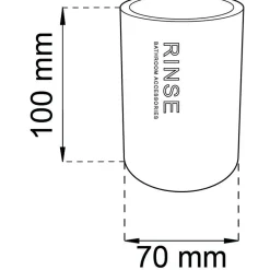 TANDBORSTMUGG NATURE VIT D70X100MM