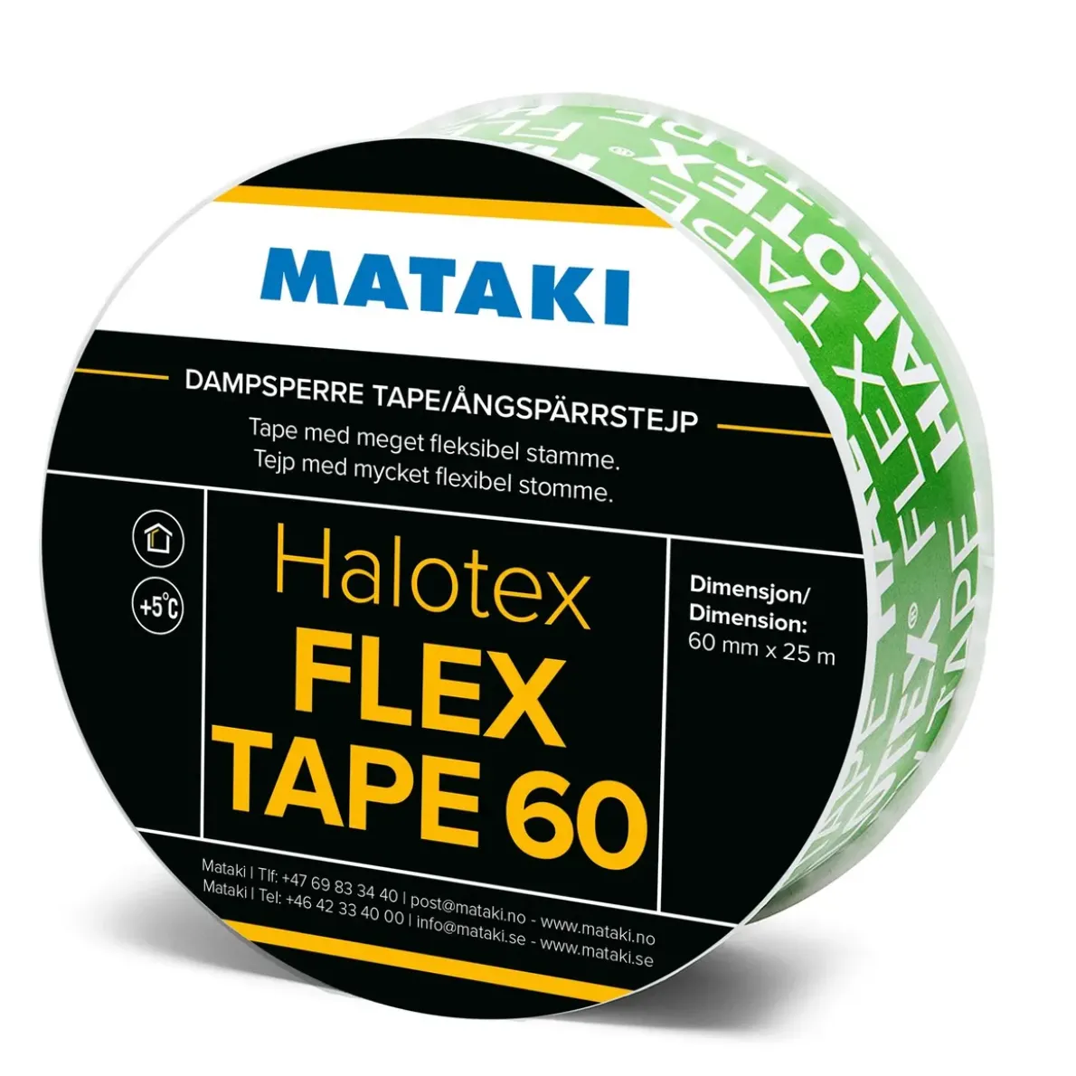TAPE FLEX HALOTEX GRÖN 60MM 25M