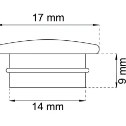 TÄCKPLUGG 141 PLAST VIT D14/17MM 10ST