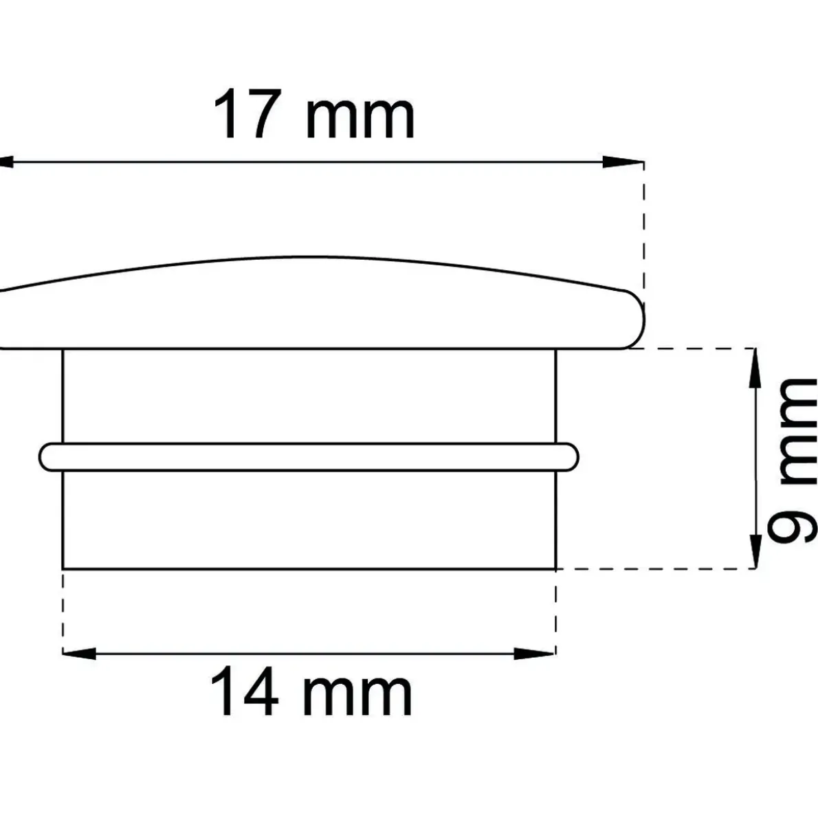 TÄCKPLUGG 141 PLAST VIT D14/17MM 10ST