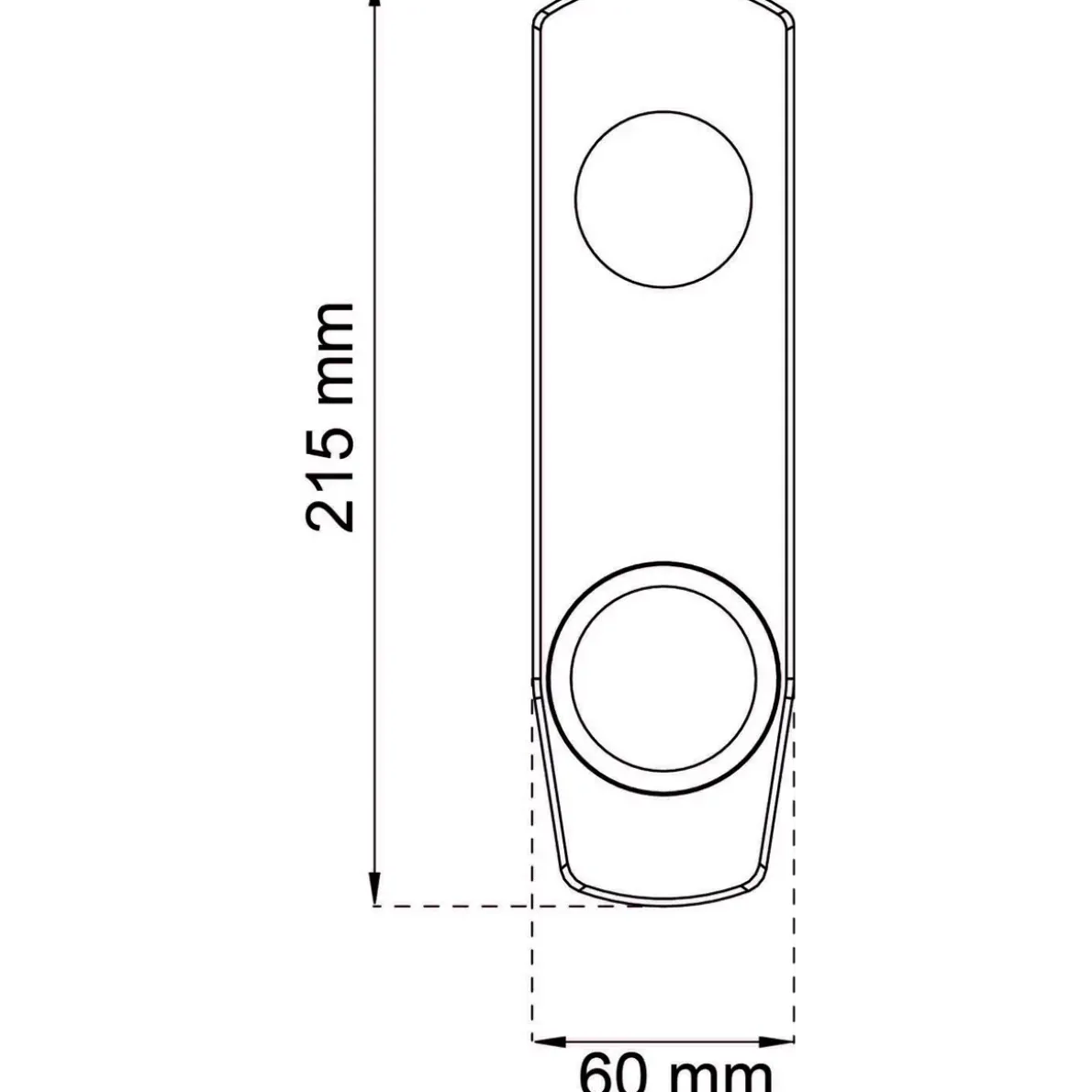 TÄCKSKYLT 60 B KROM 215X60MM 215X60MM