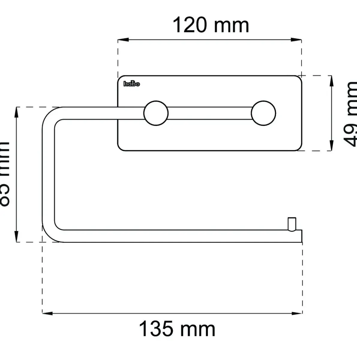 TOALETTPAPPERSHÅLLARE ANGLE RF 100X135MM