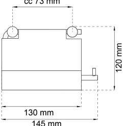 TOALETTPAPPERSHÅLLARE 1368 ML SVART 120X145MM