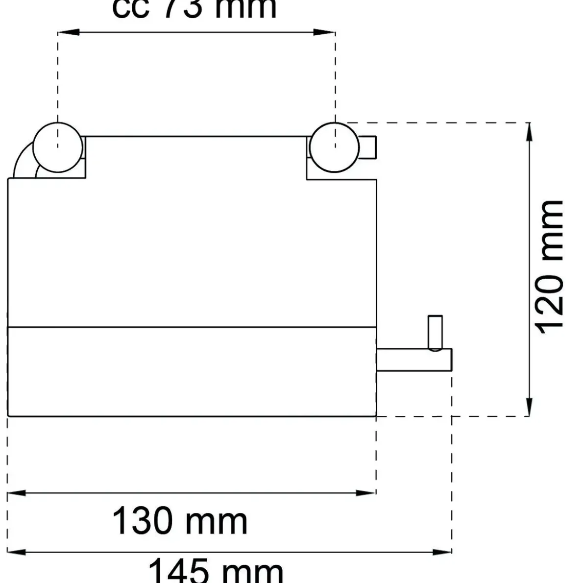 TOALETTPAPPERSHÅLLARE 1368 ML SVART 120X145MM