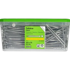 TRALLSKRUV CLASSIC ROSTFRI A2 TX20 4,8X75 250ST