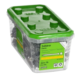 TRALLSKRUV CLASSIC ROSTFRI A4 SYRAFAST TX20 4,8X75 250ST