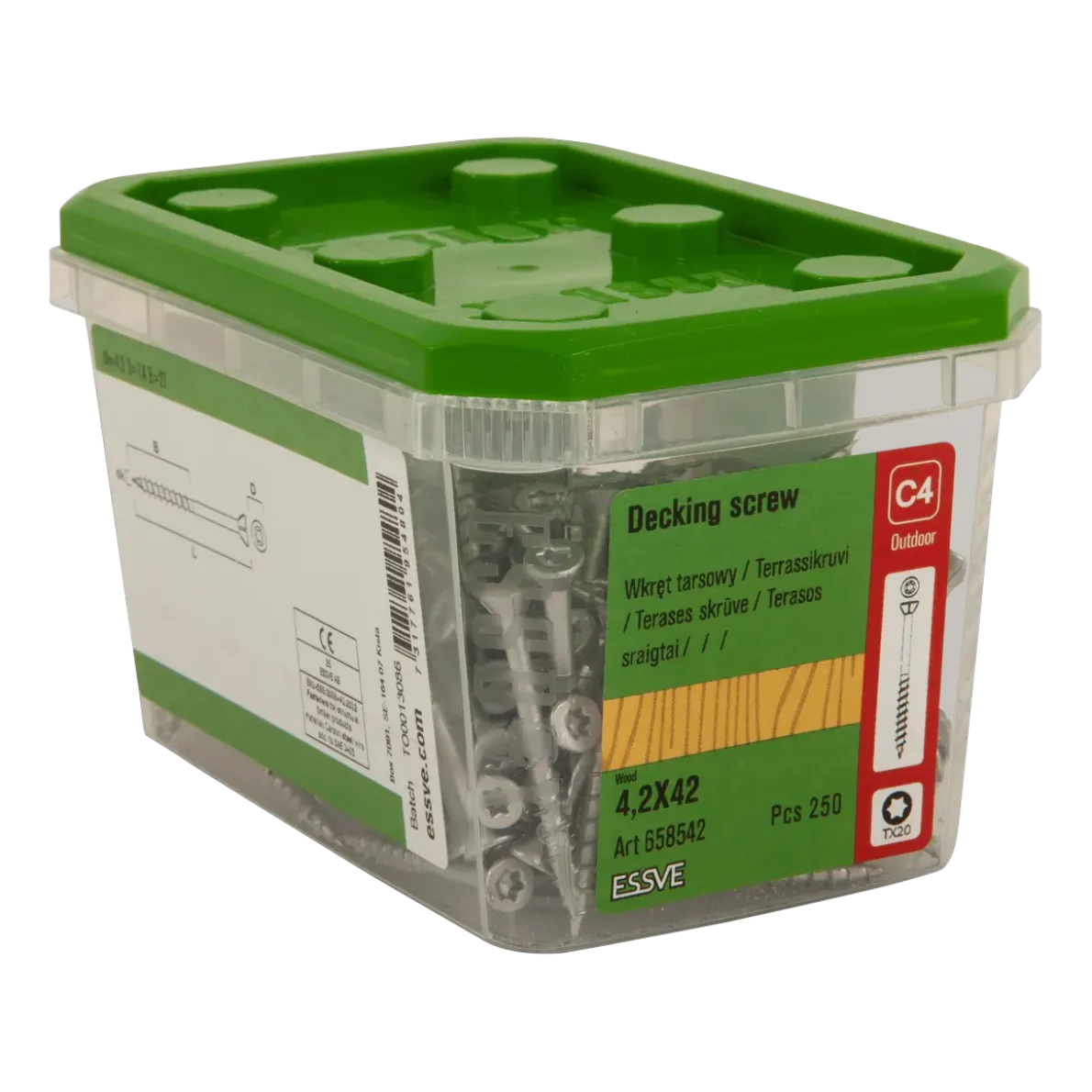 TRALLSKRUV CORRSEAL TX20 4,2X42 250ST
