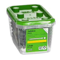 TRALLSKRUV TX20 ROSTFRI SYRAF A4 FIBERCUT 5,0X90 100