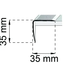 TRAPPKANTSLIST A41 RF 100CM 35X35MM