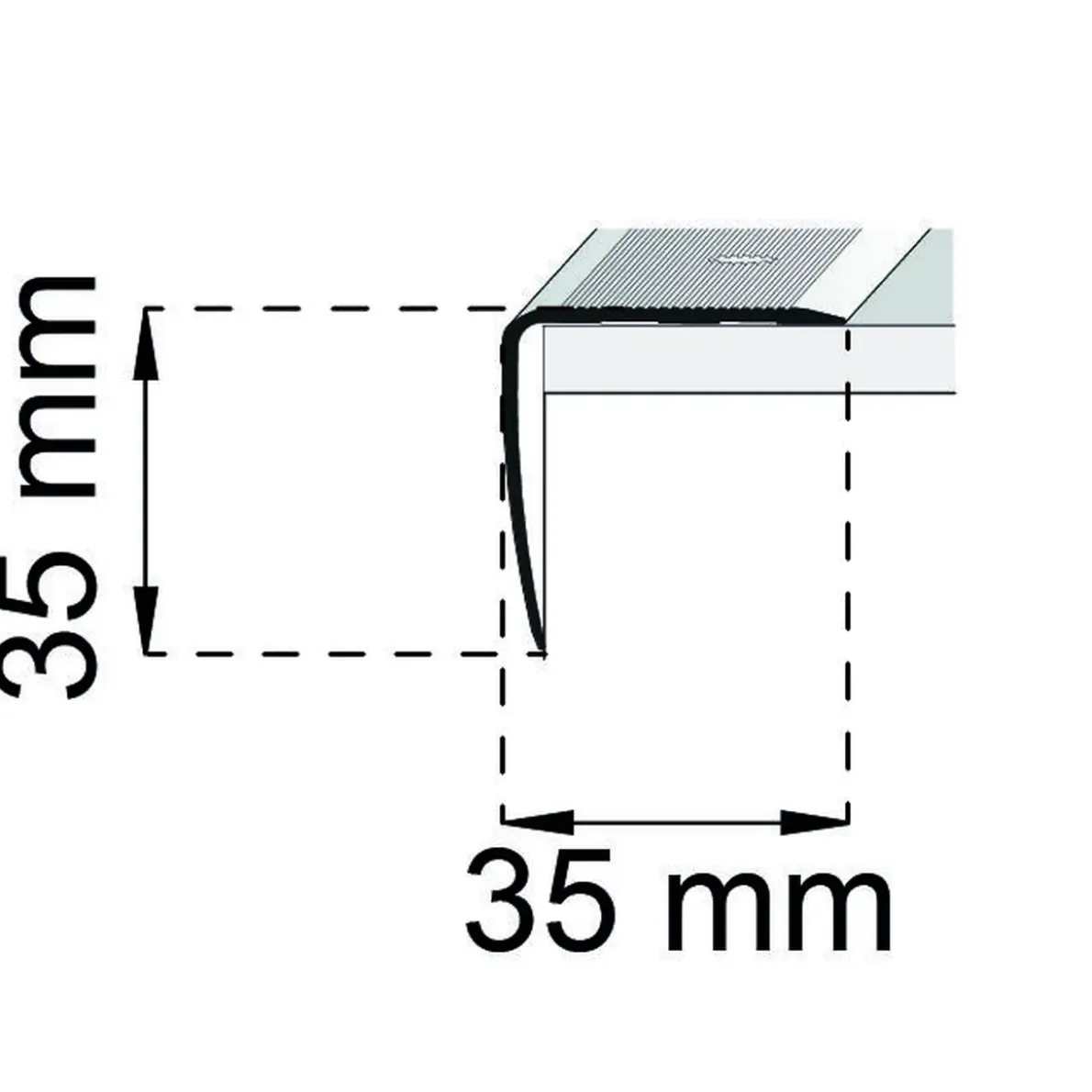 TRAPPKANTSLIST A41 RF 100CM 35X35MM