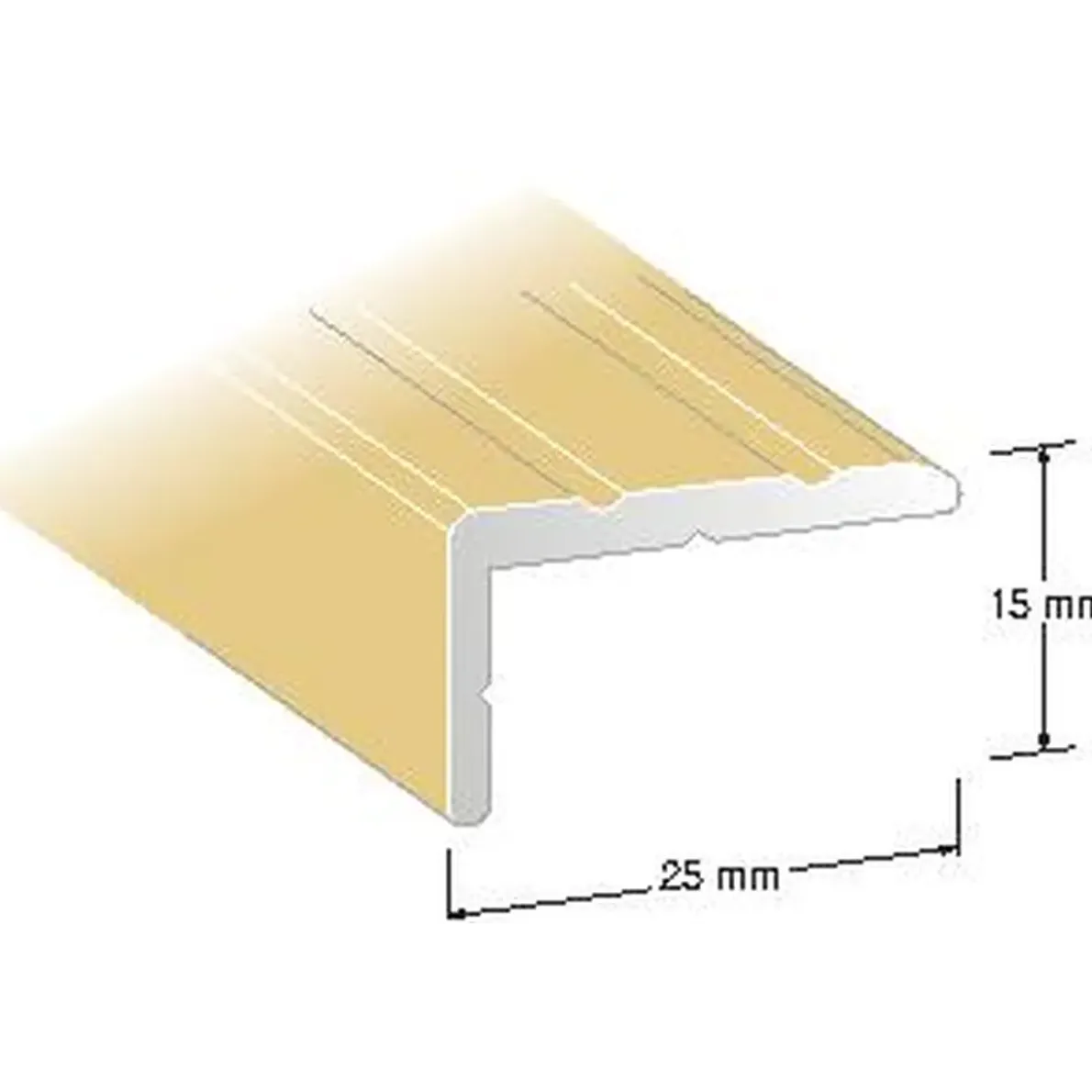 TRAPPNOS NR41 GULD 25X15MM 200CM