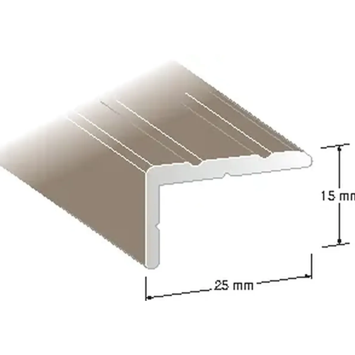 TRAPPNOS NR44 PLATINA 25X15MM 2M