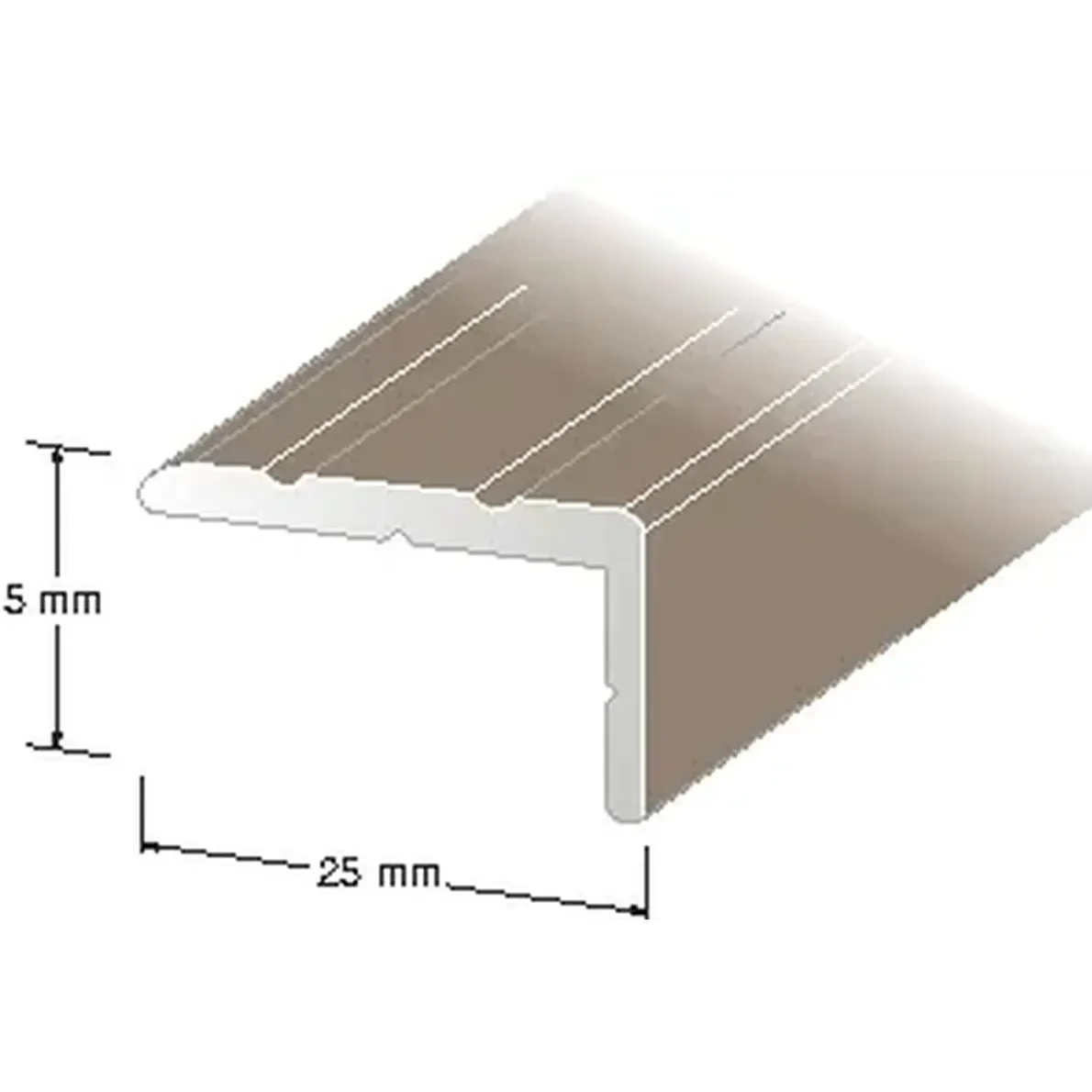 TRAPPNOS NR44 PLATINA 25X15MM 1M