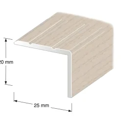 TRAPPNOS VITKALKAD EK 25X20MM 200CM