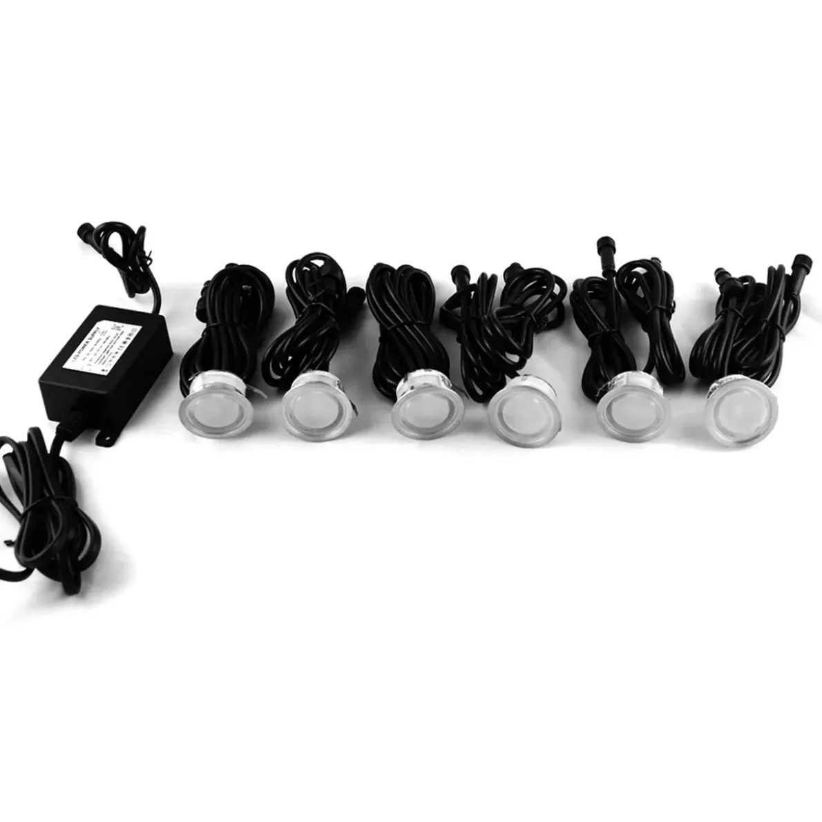 TRÄDGÅRDSBELYSNING DECKLIGHT 6PACKSET INKL TRAFO 5W