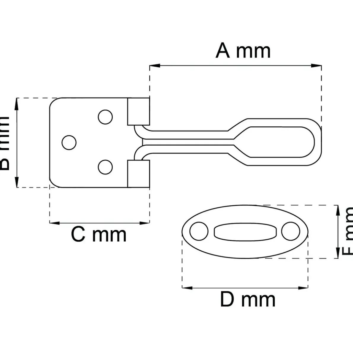 TRÅDHASP 5302 EFZ 67MM