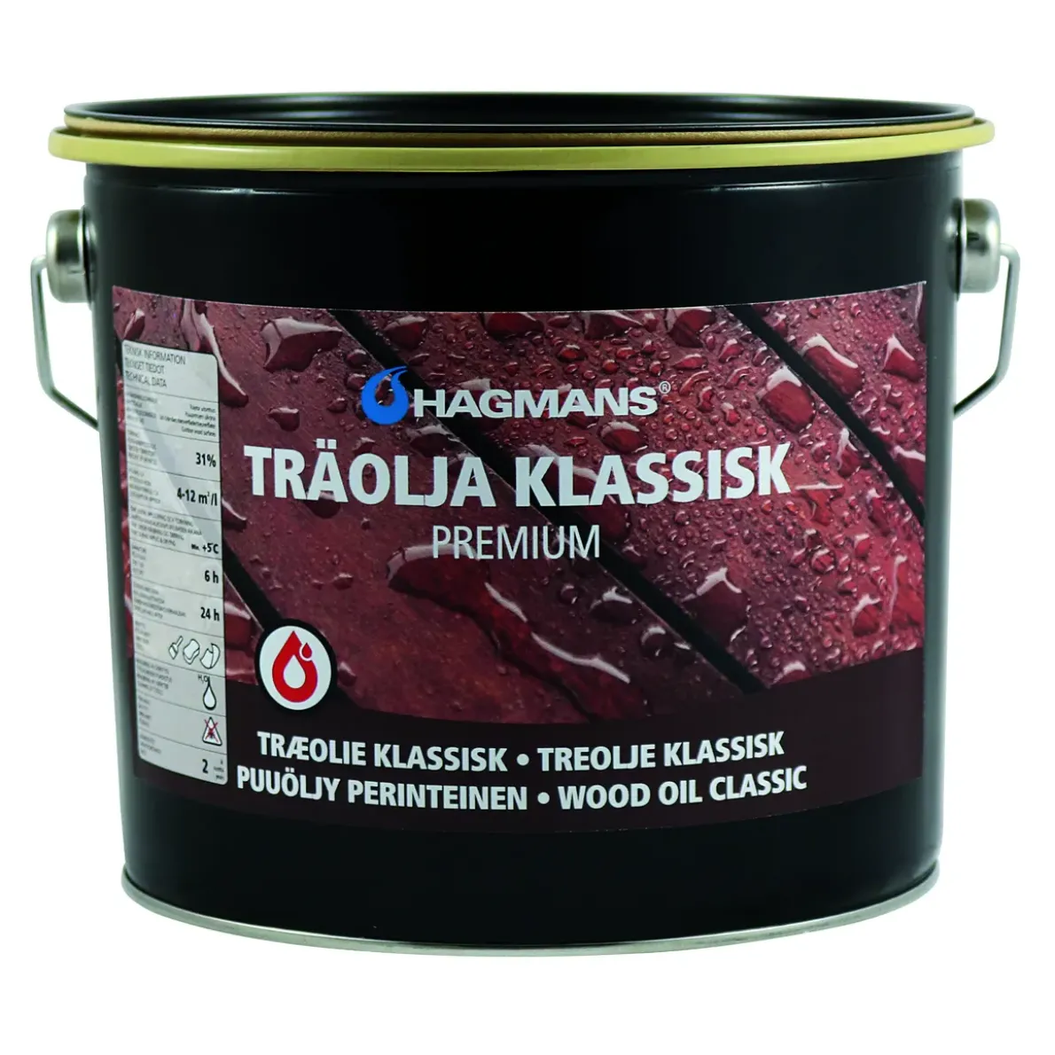 TRÄOLJATRÄOLJA KLASSISK PREMIUM 3L HA