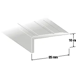 TRÖSKELLIST SILVER 10X25MM 200CM