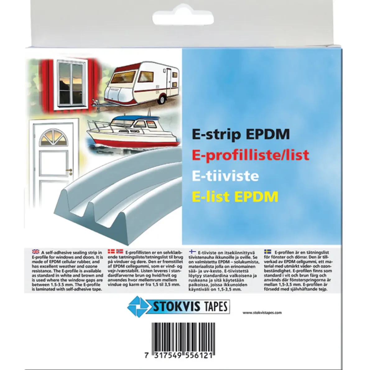 TÄTLIST E EPDM VIT 9X4MM 6M