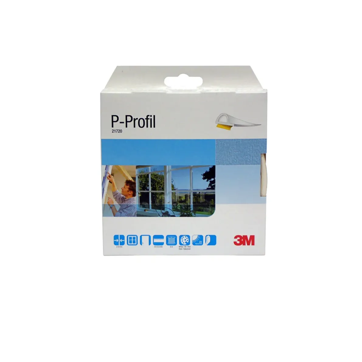 ™ Tätningslist P-List, vit, gap 3-5mm, 100m