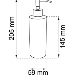 TVÅLPUMP BLOSSOM SVART D59X205MM