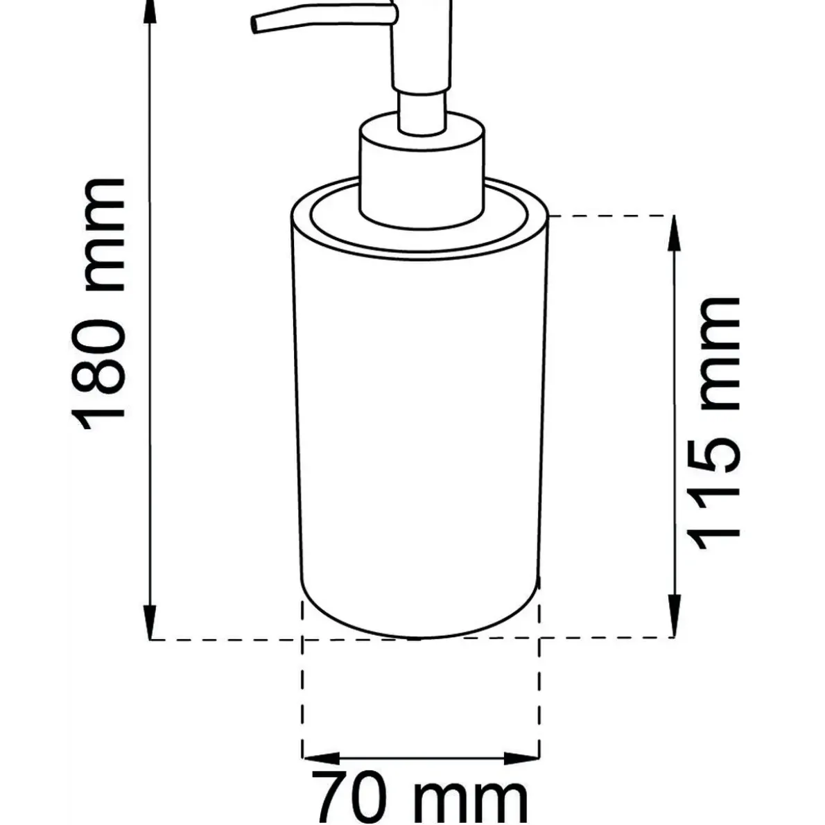 TVÅLPUMP MARBLE D70X180MM