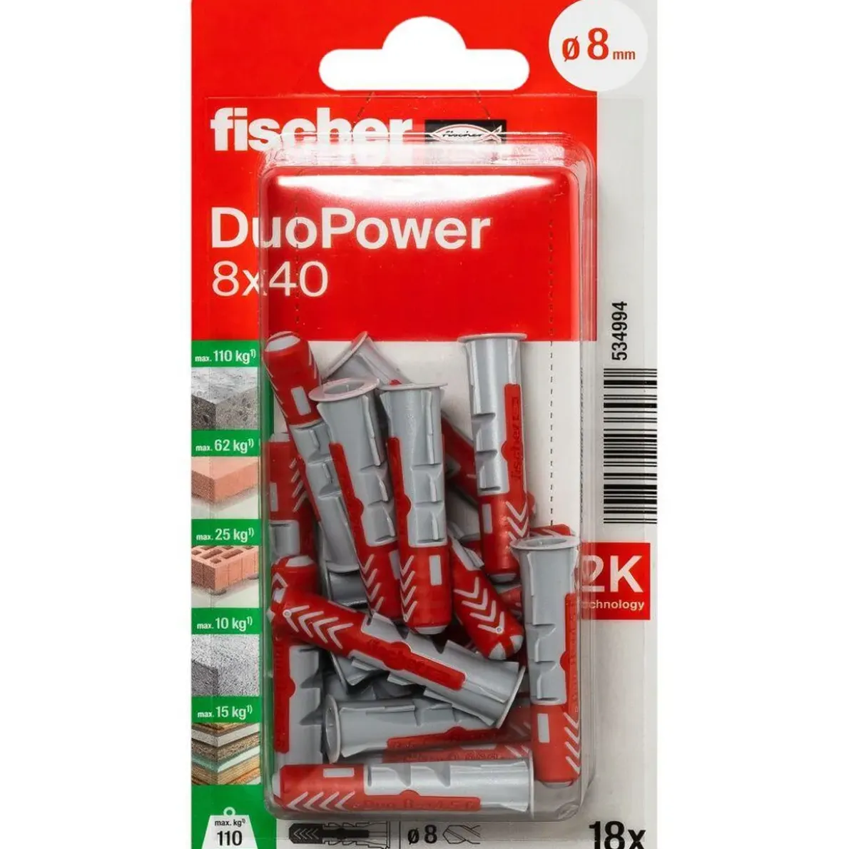 UNIVERSALPLUGG DUOPOWER K 8X40