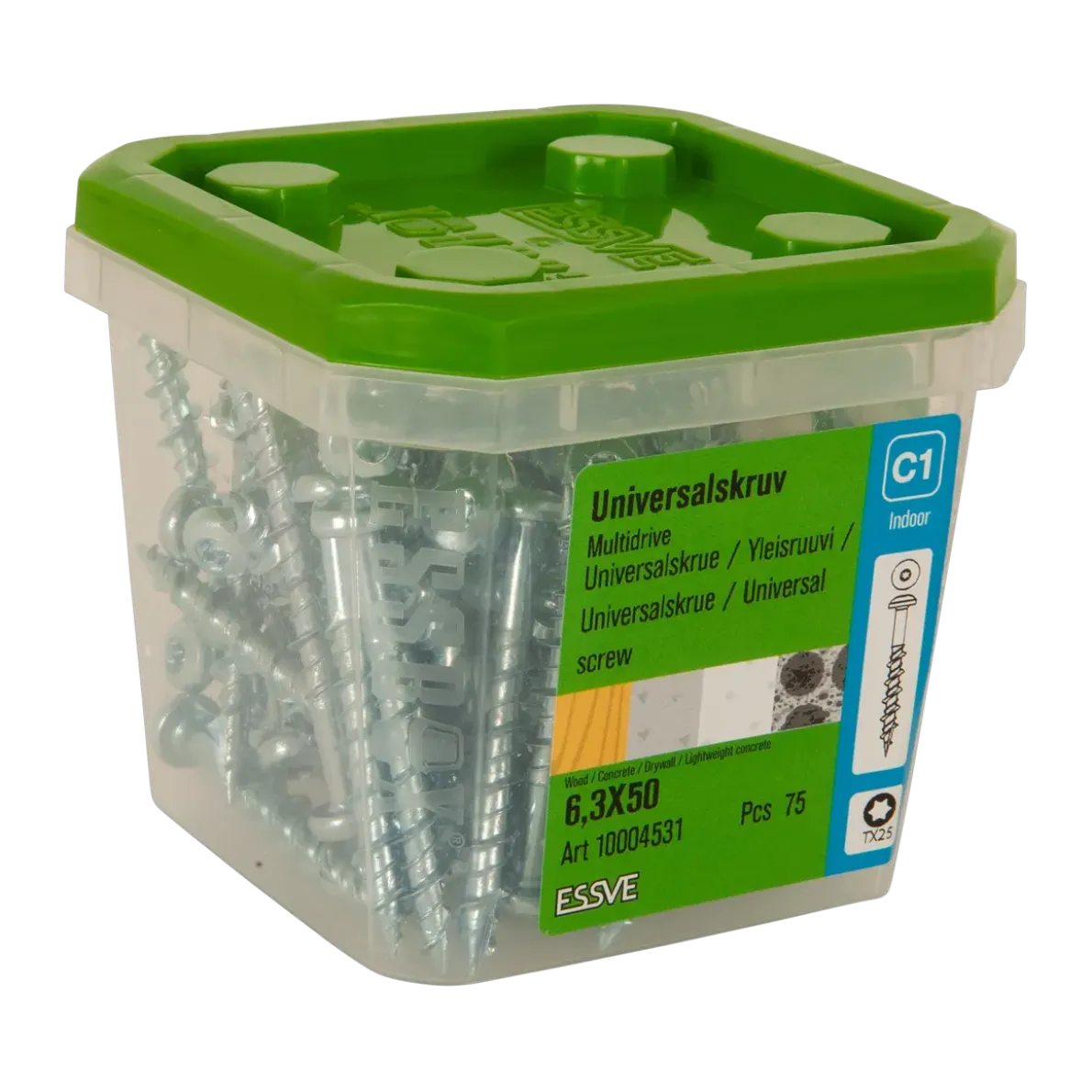 UNIVERSALSKRUV MULTIDRIVE TX25 FZB 6,3X50 75ST
