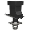 VENTILATIONSHUV 2-KUP ISOLERAD SVART 1-KAN 160/125MM