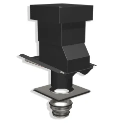 VENTILATIONSHUV 2-KUP ISOLERAD SVART 1-KAN 160/125MM