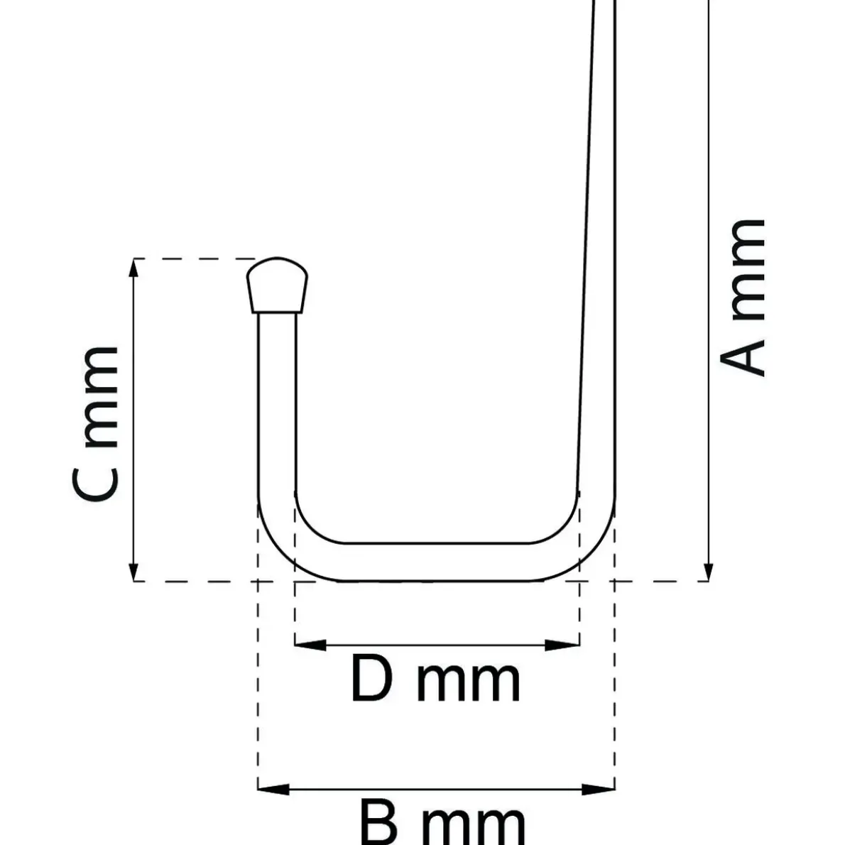 VÄGGKROK 8504 EFZ 125MM