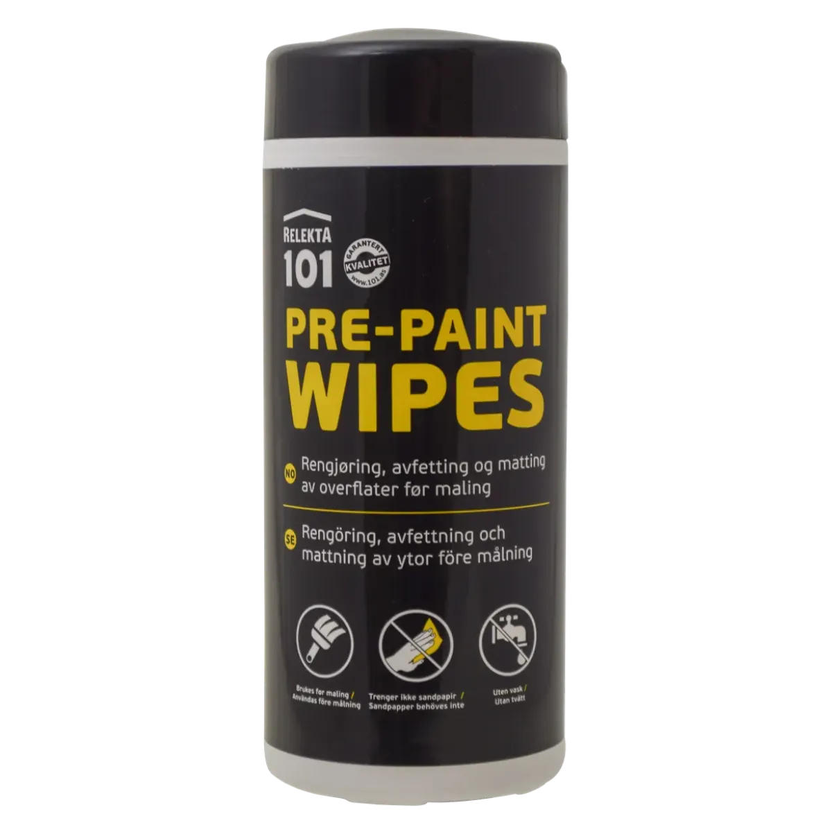 VÅTSERVETT 101 PRE-PAINT WIPES BURK 40ST